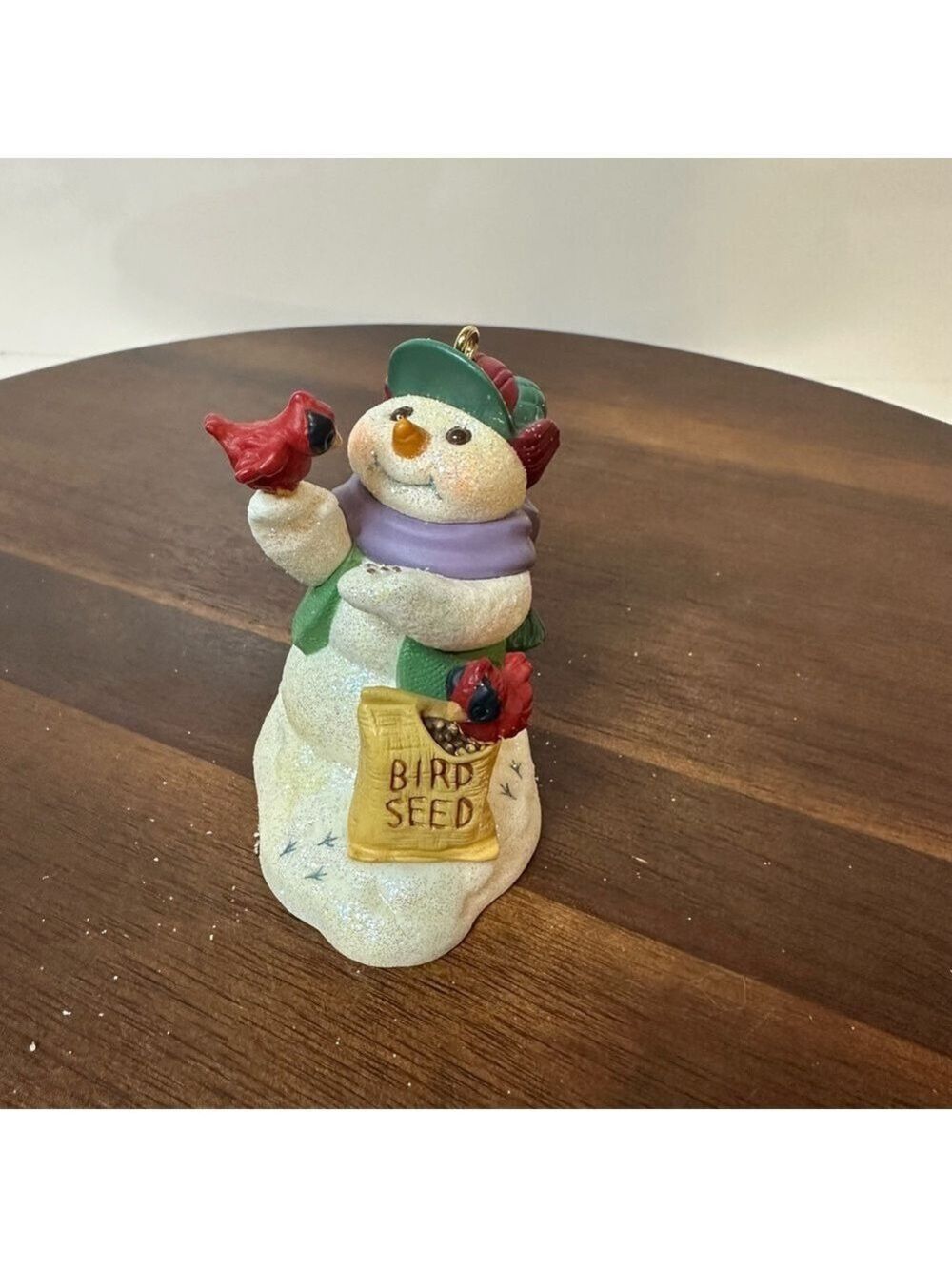 Hallmark 2000 Snowman with Cardinals Ornament – Birdseed Winter Keepsake